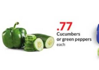 Hy-Vee Cucumbers or green peppers offer