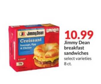 Hy-Vee Jimmy dean breakfast sandwiches offer