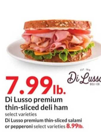 Hy-Vee Di lusso premium thin-sliced deli ham offer