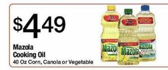 Jons International Mazola cooking oil offer
