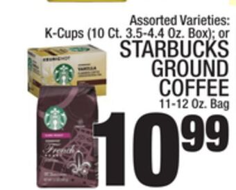 C Town Starbucks ground coffee 11-12 oz. bag offer