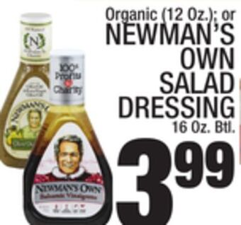 C Town Newman's own salad dressing 16 oz. btl. offer