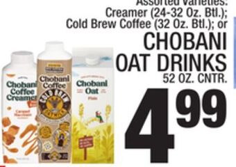 C Town Chobani oat drinks 52 oz. cntr. offer