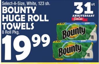 Bravo Supermarkets Bounty huge roll towels offer
