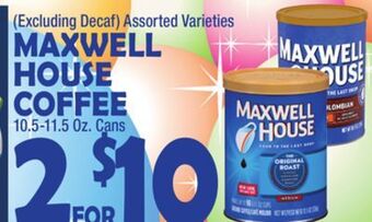 Bravo Supermarkets Maxwell house coffee offer