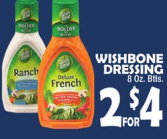 Bravo Supermarkets Wishbone dressing offer