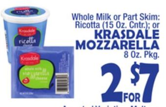 Bravo Supermarkets Krasdale mozzarella offer