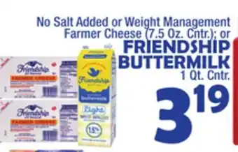 Bravo Supermarkets Friendship buttermilk 1 qt. cntr offer