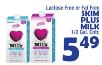 Bravo Supermarkets Skim plus milk offer