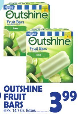 Bravo Supermarkets Outshine fruit bars offer
