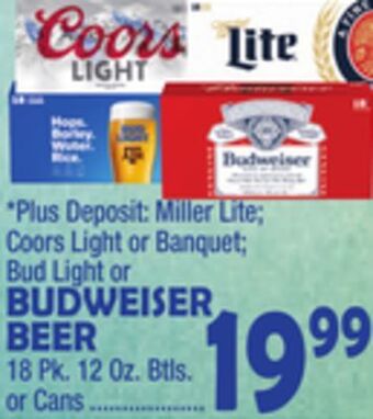 Bravo Supermarkets Budweiser beer offer