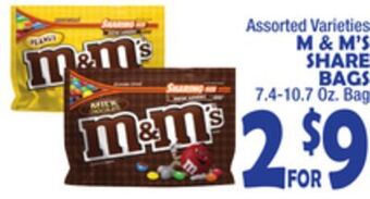 Bravo Supermarkets M & m's share bags offer