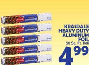 Bravo Supermarkets Krasdale heavy duty aluminum foil offer