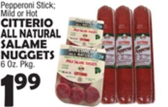 Bravo Supermarkets Citterio all natural salame nuggets offer
