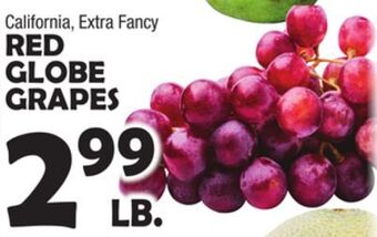 Bravo Supermarkets Red globe grapes offer