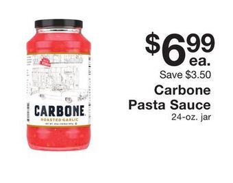 Fairway Store Market Carbone pasta sauce offer