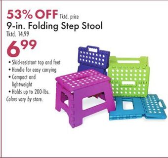 Boscov's 9-in. folding step stool offer