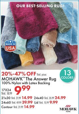 Boscov's Mohawk™ the answer rug offer