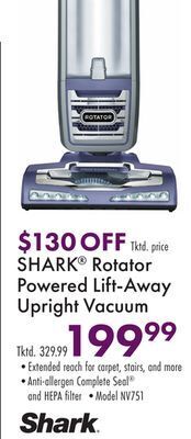 Boscov's Shark® rotator powered lift-away upright vacuum offer