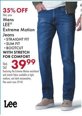 Boscov's Mens lee® extreme motion jeans offer