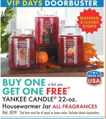 Boscov's Yankee candle® 22-oz. housewarmer jar offer