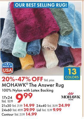 Boscov's Mohawk® the answer rug offer