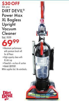 Boscov's Dirt devil® power max xl bagless upright vacuum cleaner offer
