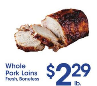 Price Rite Whole pork loins offer