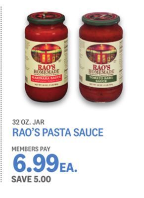 Kings Food Markets Rao's pasta sauce offer