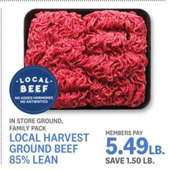 Kings Food Markets Local harvest ground beef 85% lean offer