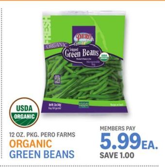 Kings Food Markets Pero farms organic green beans offer