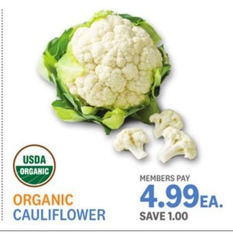 Kings Food Markets Organic cauliflower offer