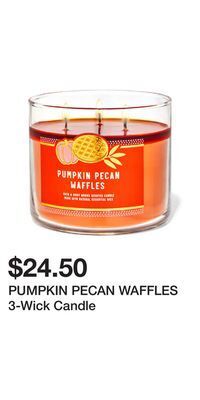 Bath & Body Works Pumpkin pecan waffles 3-wick candle offer