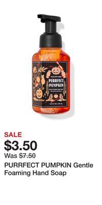 Bath & Body Works Purrfect pumpkin gentle foaming hand soap offer