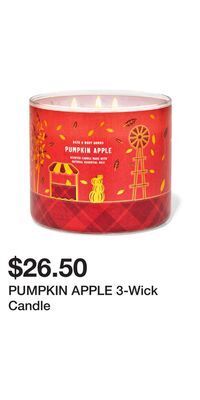 Bath & Body Works Pumpkin apple 3-wick candle offer