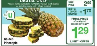 ACME Golden pineapple offer