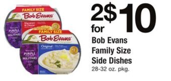 ACME Bob evans family size side dishes offer