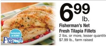 ACME Fisherman's net fresh tilapia fillets offer
