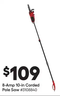 8-amp 10-in corded pole saw