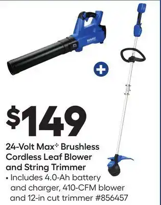 Lowe's 24-max c brushless cordless leaf blower and string trimmer offer