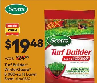 Lowe's Turf builder® winterguard® 5,000-sq ft lawn food offer
