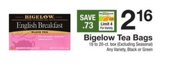The Fresh Grocer Tea bags offer