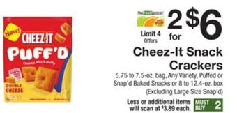 The Fresh Grocer Snack crackers offer