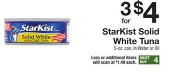 The Fresh Grocer Solid white tuna offer