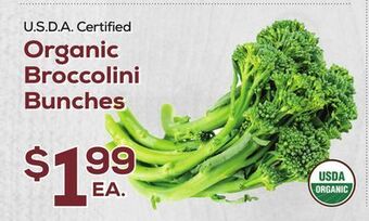 DeCicco & Sons Organic broccolini bunches offer