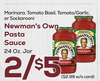 DeCicco & Sons Newman's own pasta sauce offer