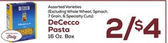 DeCicco & Sons Dececco pasta offer