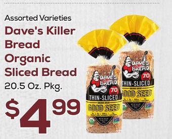 DeCicco & Sons Dave's killer bread organic sliced bread offer