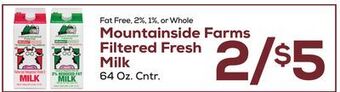 DeCicco & Sons Mountainside farms filtered fresh milk offer