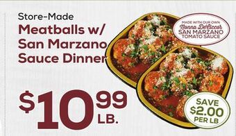 DeCicco & Sons Meatballs w/san marzano sauce dinner offer